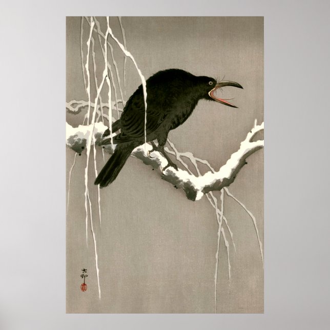 Cawing Crow Shoson Ohara 1930 Poster (Front)