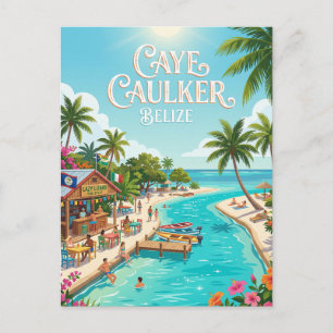 Caye Caulker Village Belise Postcard