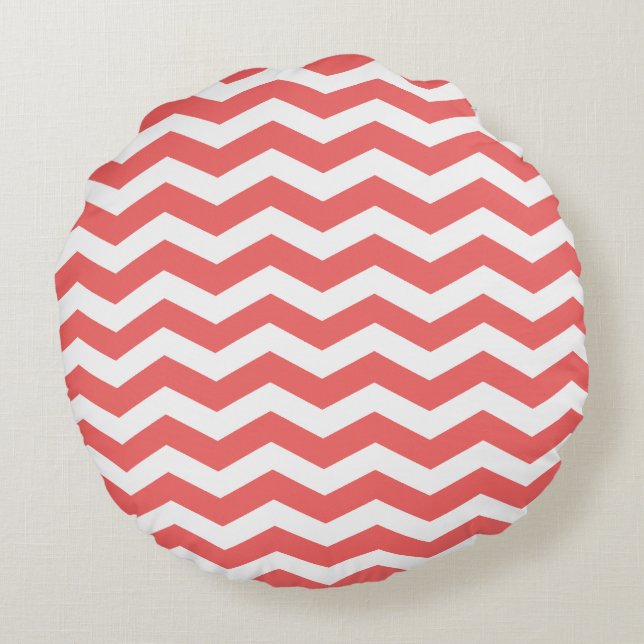 Cayenne Chevron Pattern Round Pillows (Back)