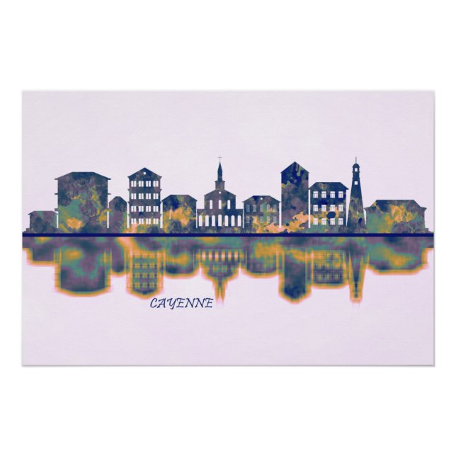 Cayenne Skyline Poster (Front)