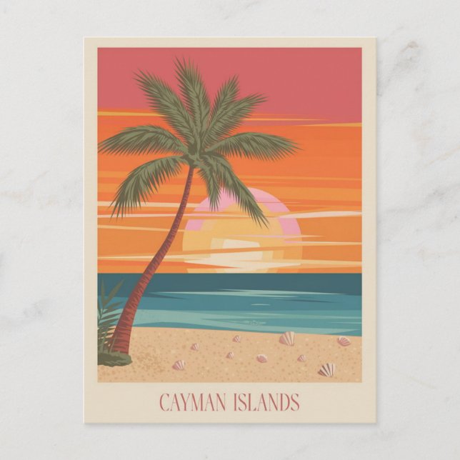  Cayman island Illustration Postcard (Front)