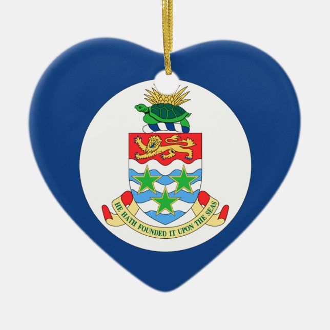 Cayman Islands Ceramic Tree Decoration (Front)