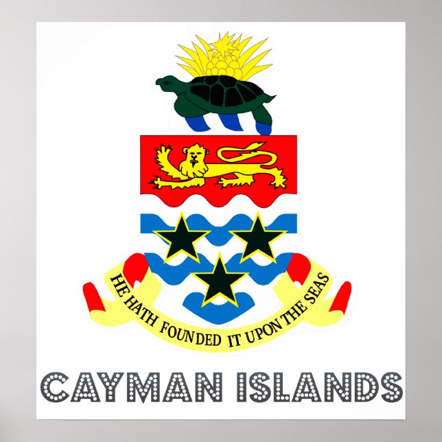Cayman Islands Coat of Arms Poster (Front)