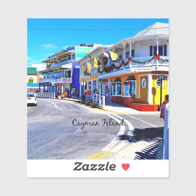Cayman Islands Colourful Shops (Sheet)