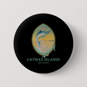 Cayman Islands Fishing Lovers  6 Cm Round Badge