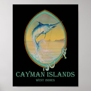 Cayman Islands Fishing Lovers Poster
