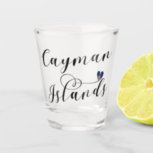 Cayman Islands Flag Heart, Cayman Isles Shot Glass