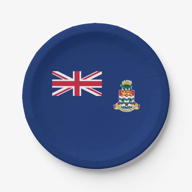 Cayman Islands Flag Paper Plate (Front)