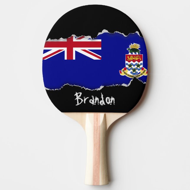 Cayman Islands Flag Ping Pong Paddle (Front)