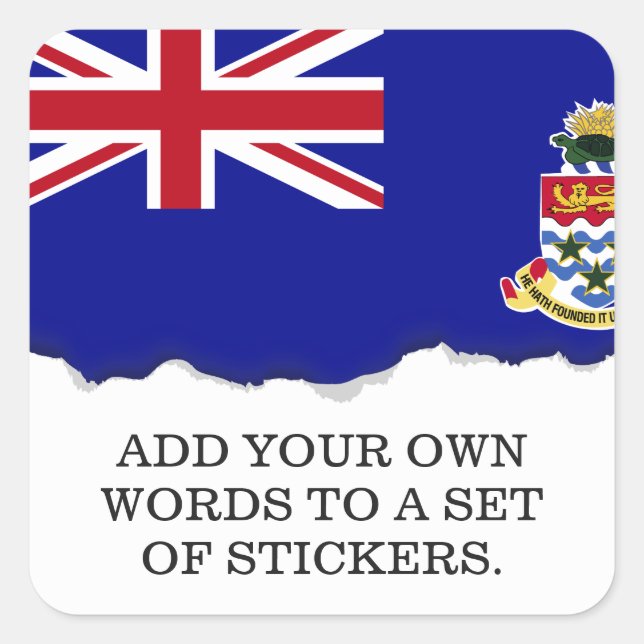 Cayman Islands Flag Square Sticker (Front)