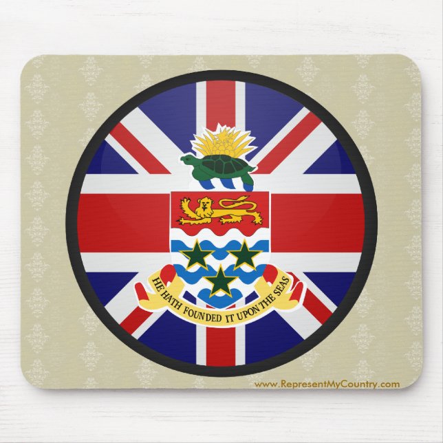Cayman Islands quality Flag Circle Mouse Pad (Front)