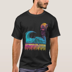 Cayman Islands  Retro 80s Style Vintage Vaporwave  T-Shirt