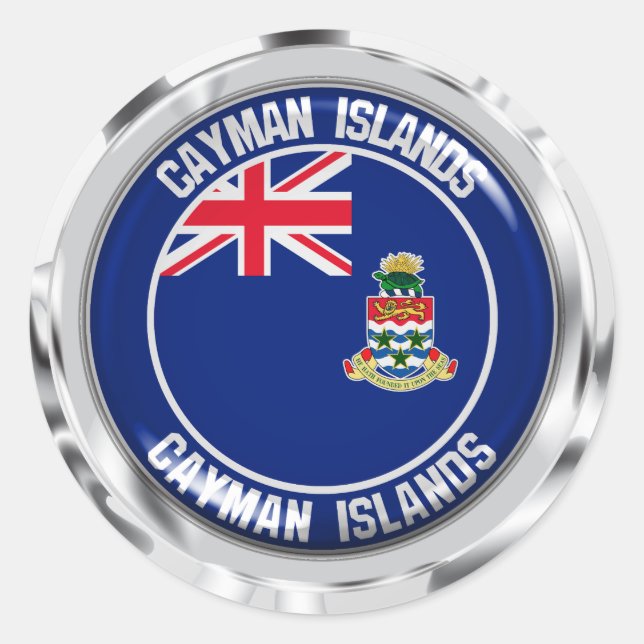 Cayman Islands Round Emblem Classic Round Sticker (Front)