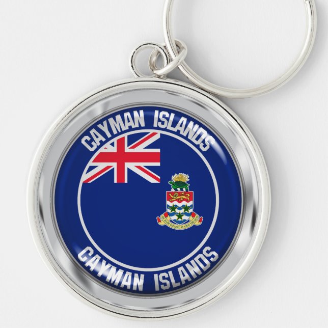 Cayman Islands Round Emblem Key Ring (Front)