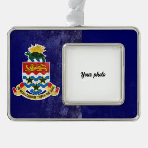 Cayman Islands Silver Plated Framed Ornament