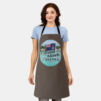 "Cayman Islands Sun & Fun" With Flag Apron