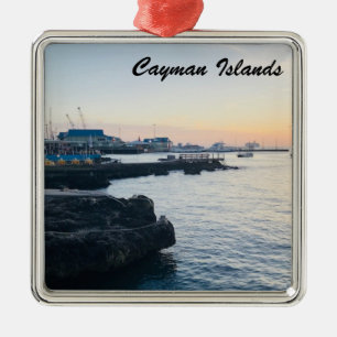 "Cayman Islands Sunset" Metal Tree Decoration