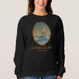 Cayman Islands West Indies Vintage Retro Sailboat  Sweatshirt