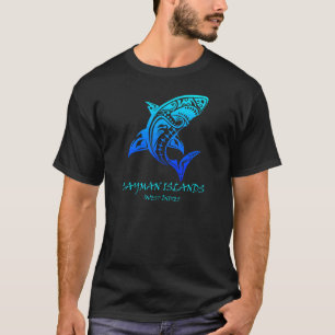 Cayman Islands West Indies Vintage Tribal Shark Va T-Shirt