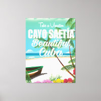 Cayo Saetía Cuba beach vacation poster