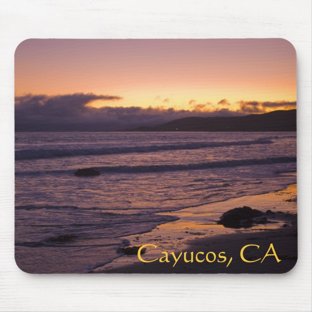 Cayucos, CA Beach Sunset Mouse Pad (Front)