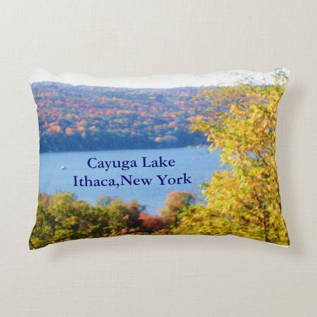 CAYUGA LAKE, ITHACA, NEW YORK  DECORATIVE CUSHION (Front)