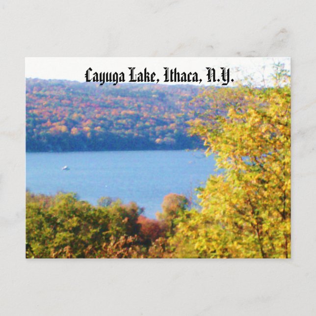 CAYUGA LAKE, ITHACA, NEW YORK postcard (Front)
