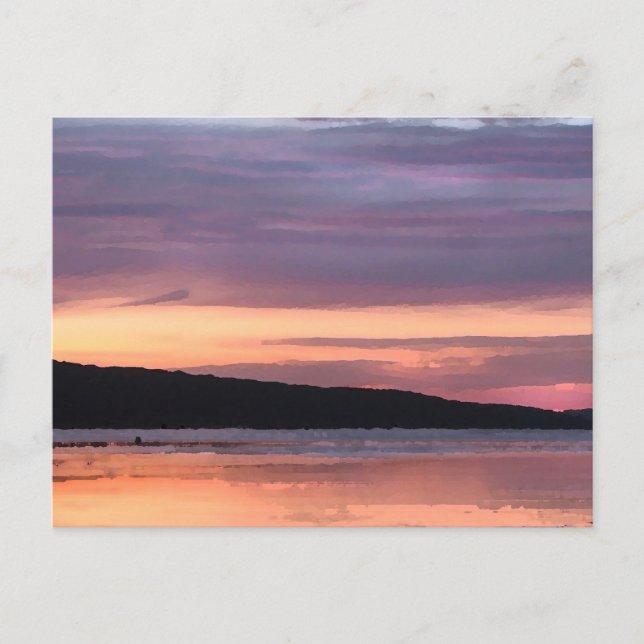 Cayuga Lake Sunset Postcard (Front)