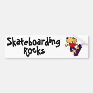 CB- Labrador Retriever Dog Skateboarding Bumper Sticker