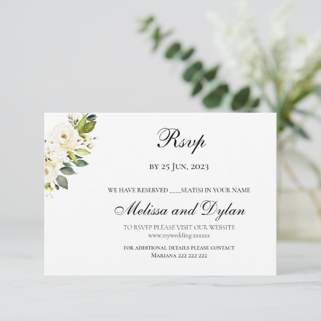 CB Tarjeta Boda RSVP Card (Standing Front)