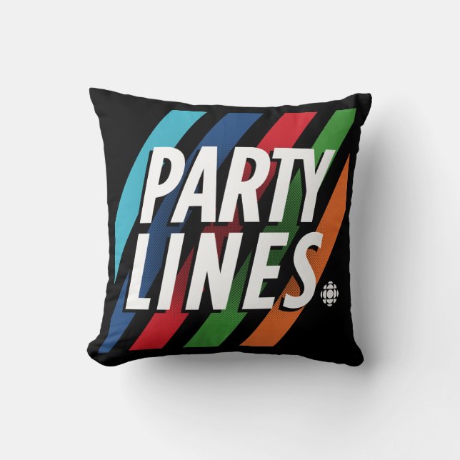 CBC Party Lines Cushion (Front)