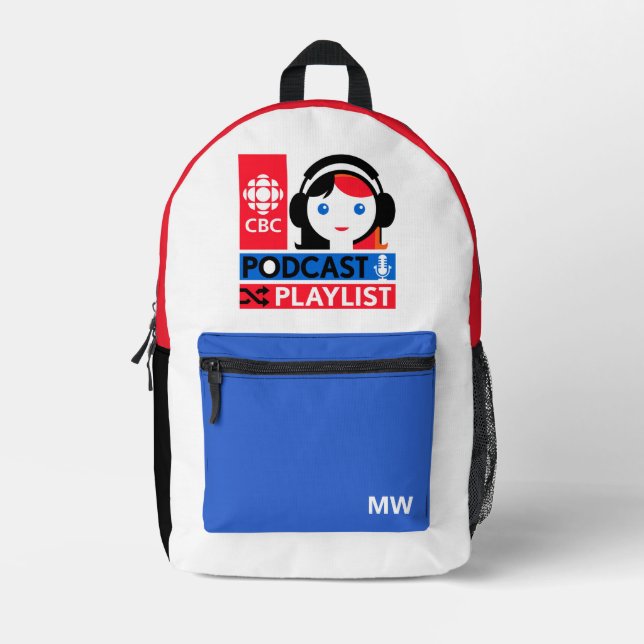 CBC Podcast Playlist Printed Backpack (Front)