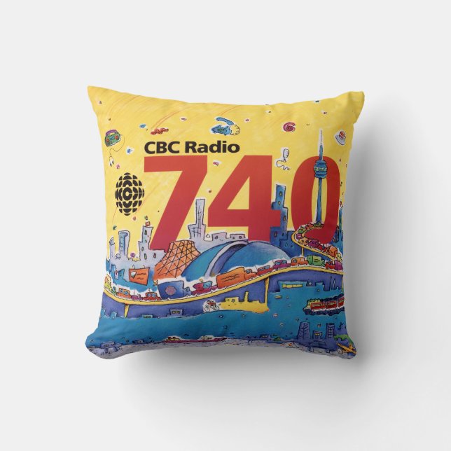 CBC Radio 740 - 1980 promo graphic Cushion (Front)