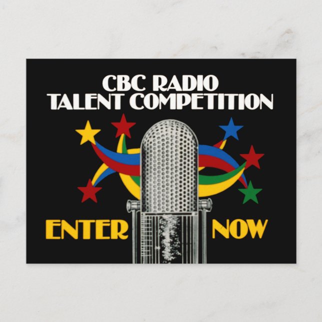 CBC Radio Talent Competition - promo Postcard (Front)