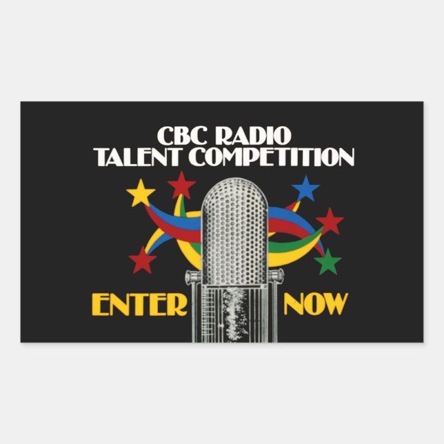 CBC Radio Talent Competition - promo Rectangular Sticker (Front)