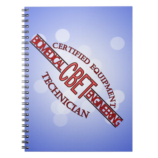 CBET BIOMEDICAL ENGINEERING LOGO  EQUIPMENT TECH NOTEBOOK (Front)