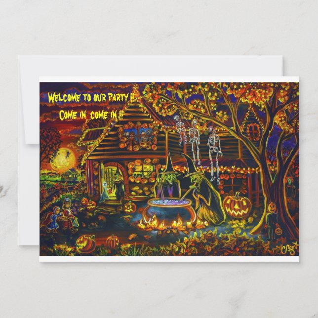 CBjork, Halloween Witch Party Invitations (Front)