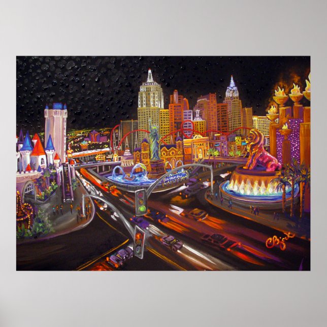 CBjork Las Vegas Art Impressionism Poster (Front)