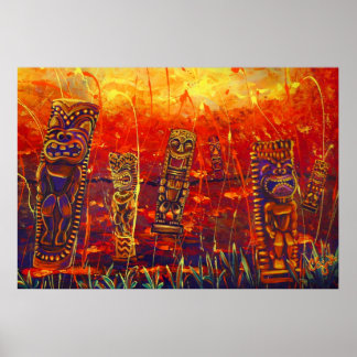 CBjork, Tiki Hot Lava Showers Poster