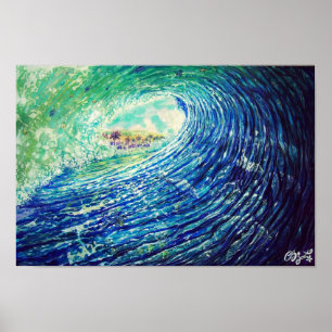 CBjork Wave Of Fish Poster Print
