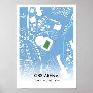 CBS Arena Poster – Home of Coventry City FC, Engla