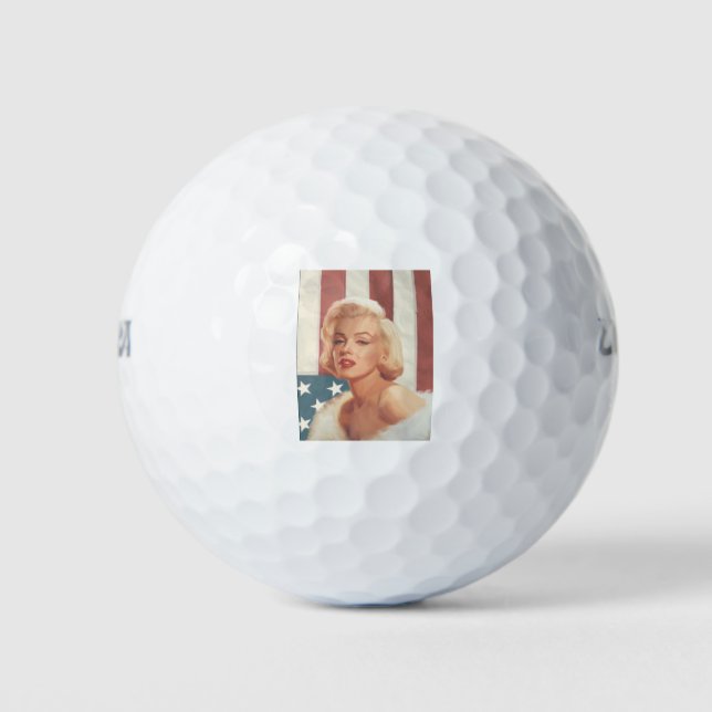 CC15 Marilyn Flag ZAZZ Golf Balls (Front)