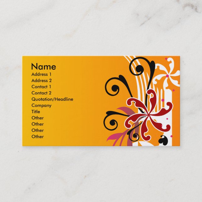 CC-053.ai, Name, Address 1, Address 2, Contact ... Business Card (Front)