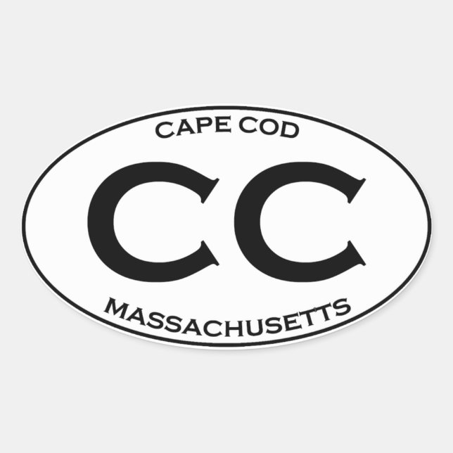 CC - Cape Cod Massachusetts Oval Sticker (Front)
