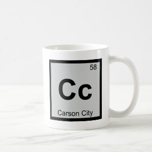 Cc - Carson City Nevada Chemistry Periodic Table Coffee Mug