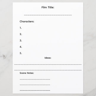 CC Productions Mini Storyboard Sheet