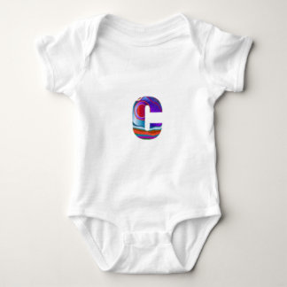 ccc bbb eee ddd aaa fff yyy ALPHABETS ALPHA JEWELS Baby Bodysuit