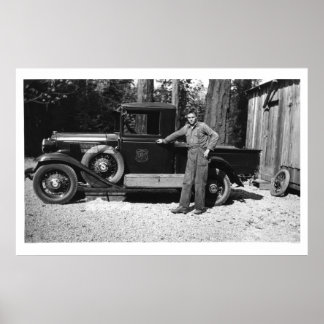 CCC Forest Service Truck - Vintage Poster