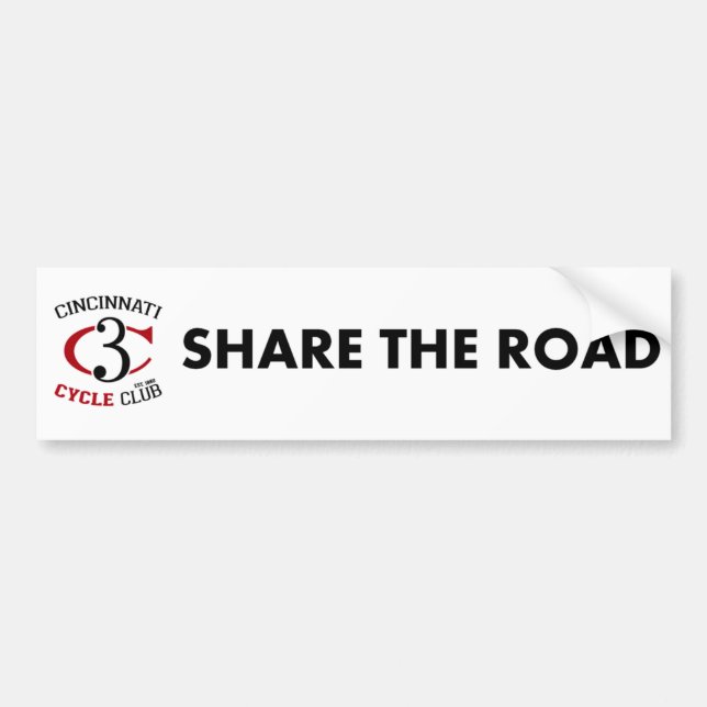 CCC Share the Road Bumper Sticker (Front)