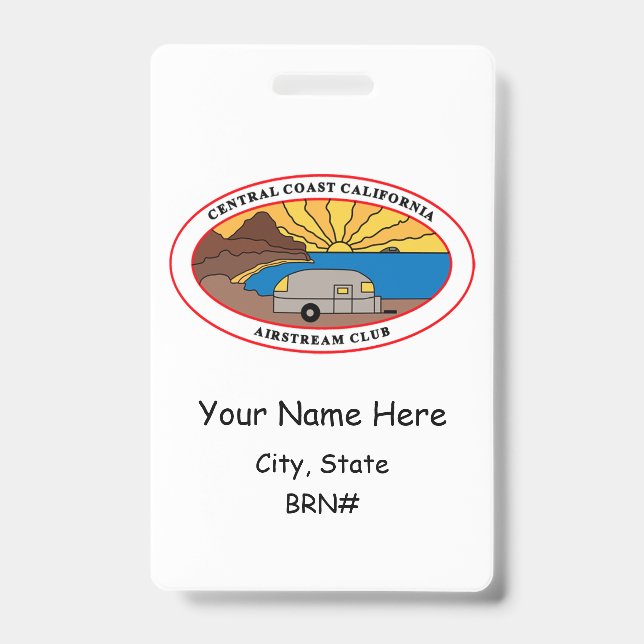 CCCAC Club Name Badge  ID Badge (Front)